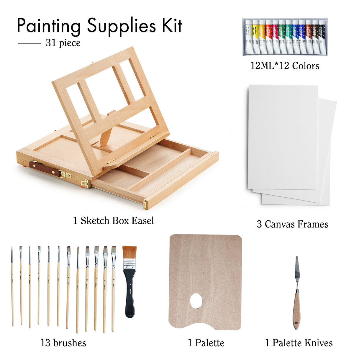 ARTIFY Table Easel Set, Desktop Artist Easel Artify