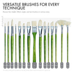 15 PCS  ARTIFY Oil Paint Brushes Set Versatile Brushes  For Every Technique - Artify