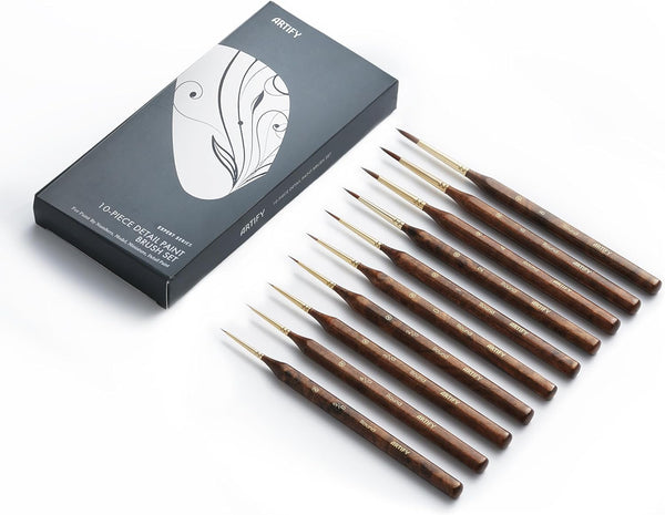 Professional Fine Round Tip Detail Paint Brushes for Miniature