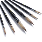 ARTIFY 6 PCS Synthetic Quill Brush Watercolor Mop Brush Set, Expert Series