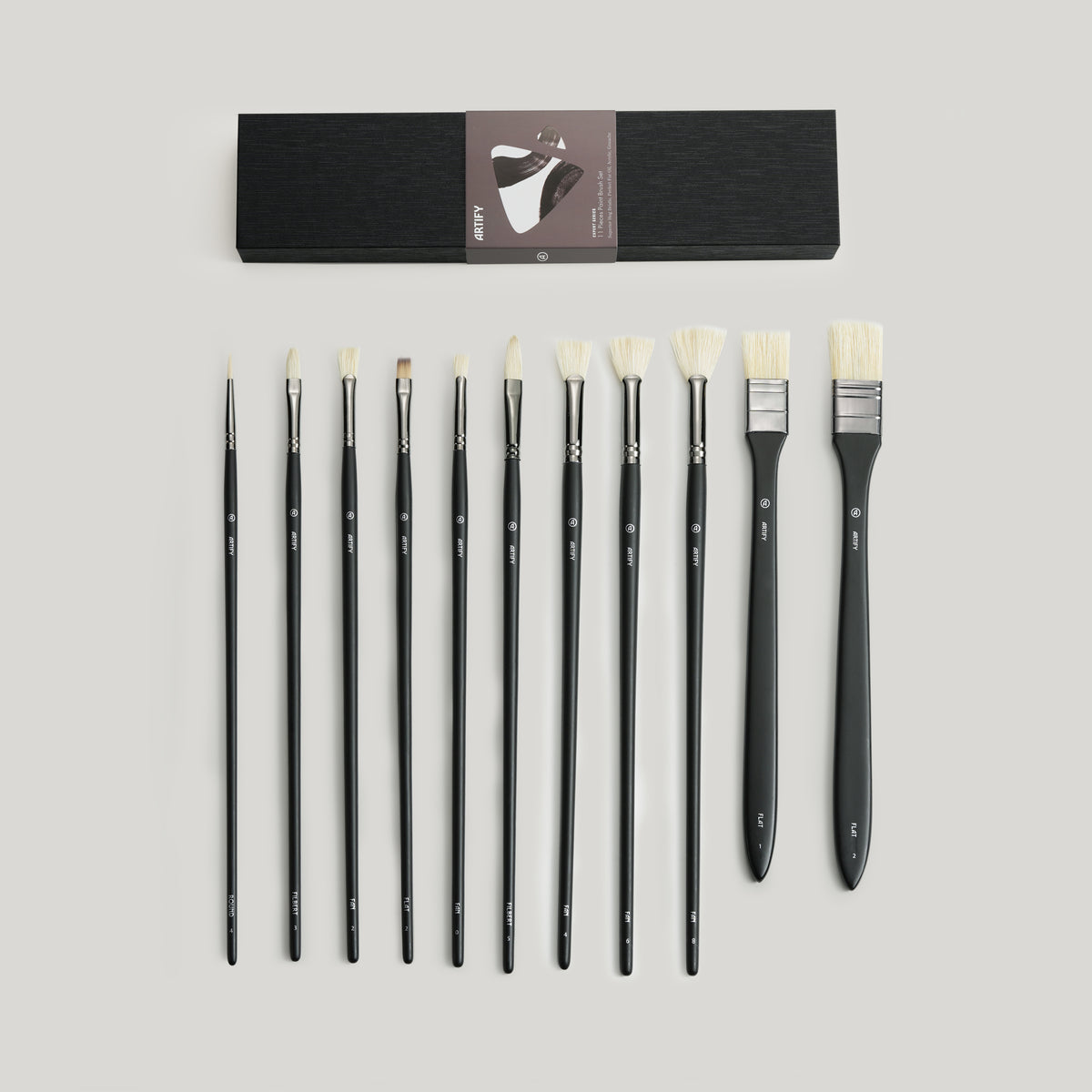 ARTIFY Oil Paint Brush Set 11 Pieces Professional Artist Paint Bru Artify