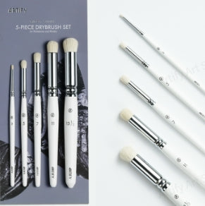 5PCS Drybrush Set Miniature Painting-Effortless Miniature & Model Painting (Black & White)