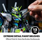 Extreme Detail Paint Brushes for Miniature, Round Tip Nylon Fine Brush with Hexagonal Handle - Artify