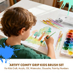 ARTIFY All-Purpose Paint Brushes for Kids, Ideal for Kids Arts & Crafts