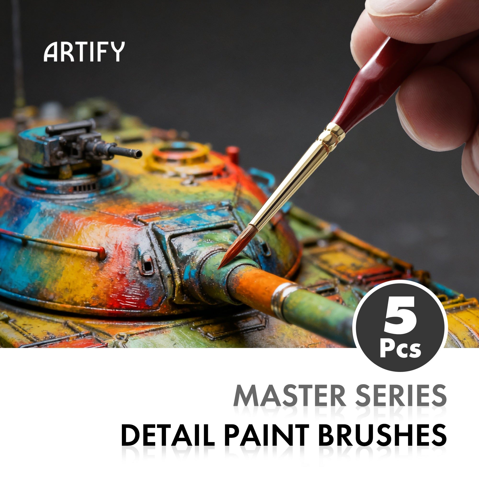 ARTIFY 100% Kolinsky Sable Micro Detail Paint Brushes, Master Series