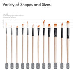 Professional Watercolor Paint Brush Set with Case for Beginners & Pros,Various Shapes - Artify