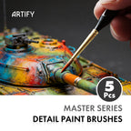 ARTIFY 100% Kolinsky Sable Micro Detail Paint Brushes, Master Series