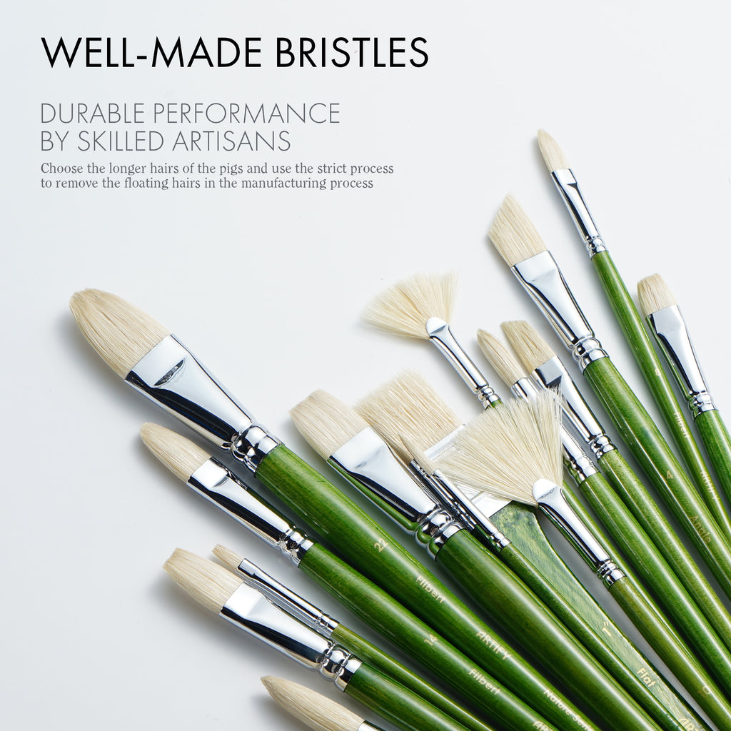 15 PCS  ARTIFY Oil Paint Brushes Set Versatile Brushes  For Every Technique - Artify