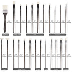 ARTIFY Paint Brush Set, 24 Piece Long Handle Oil Paint Brushes - Artify