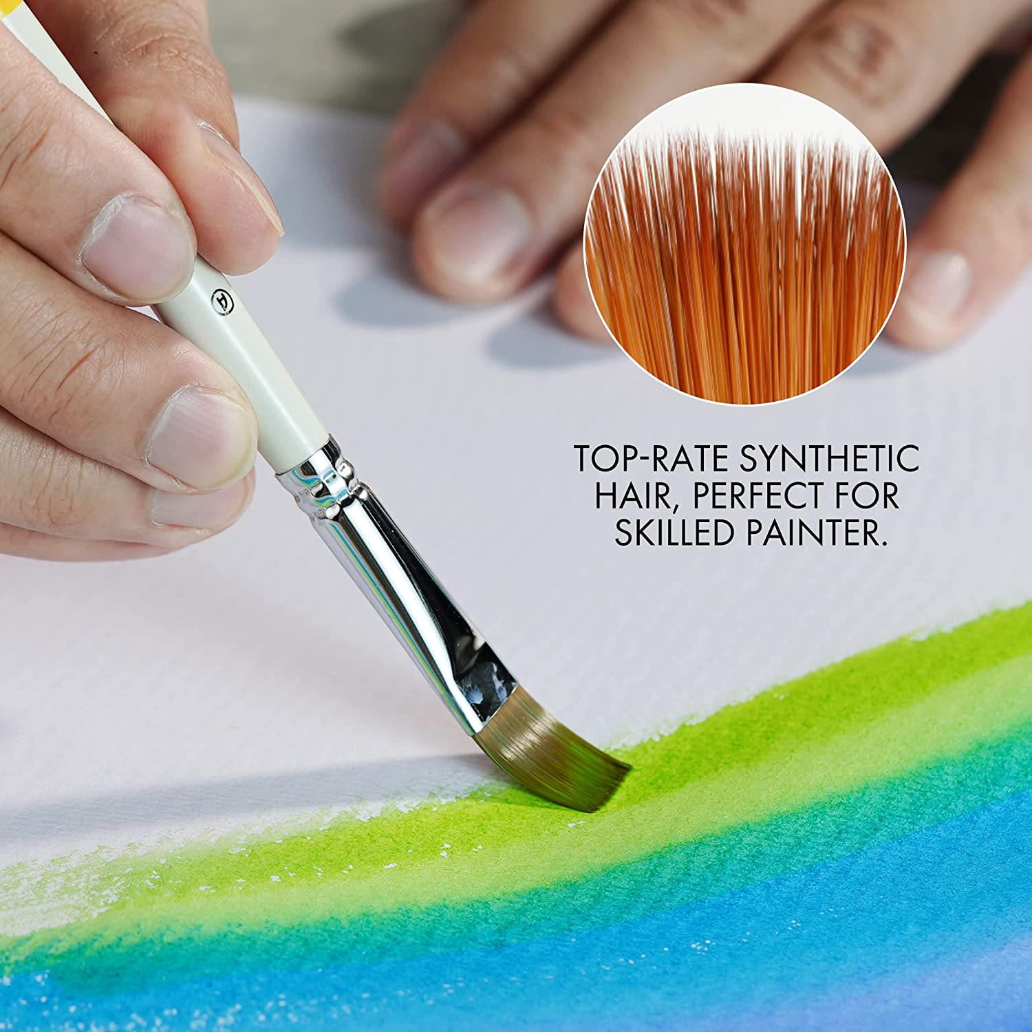 ARTIFY 24 Pieces Paint Brush Set Expert Series Enhanced Synthetic