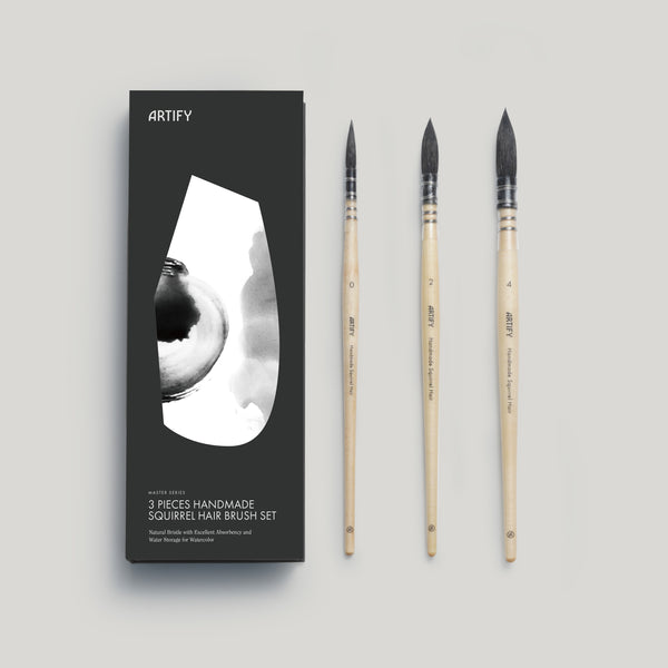 ARTIFY Professional Squirrel Hair Watercolor Brushes