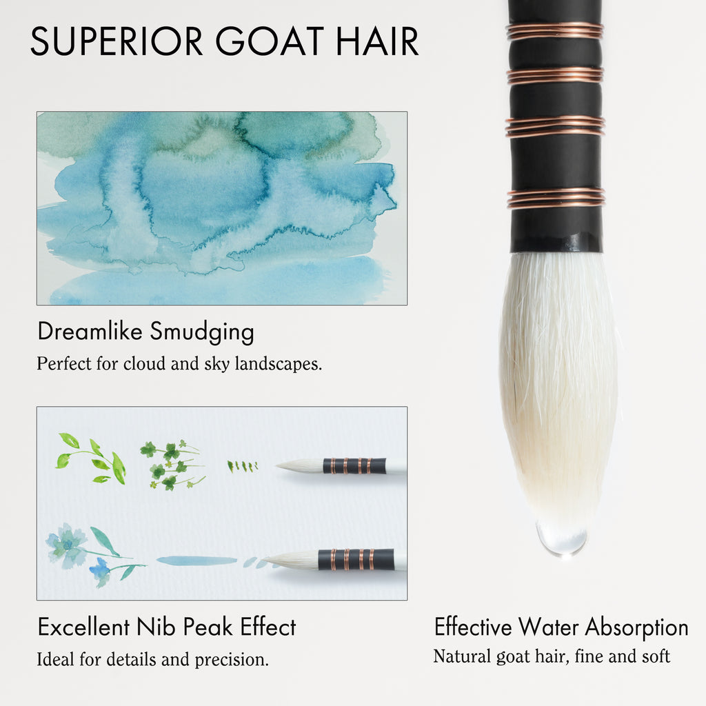 ARTIFY Professional Goat Hair Watercolor Brushes - Artify