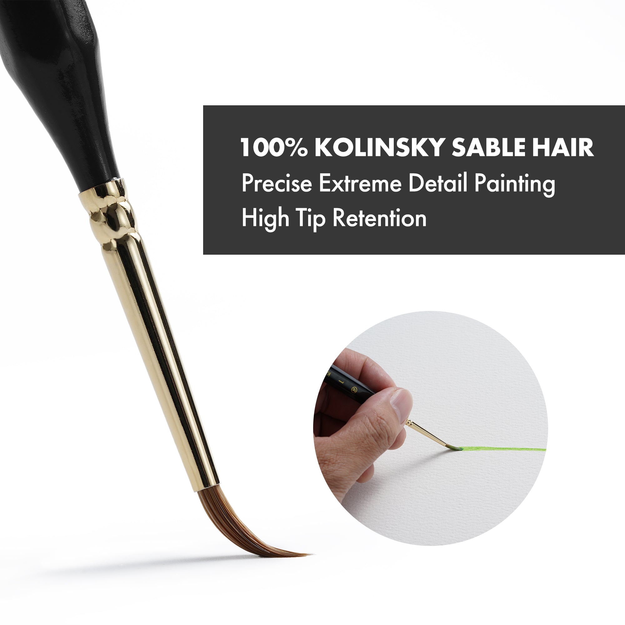 ARTIFY 100% Kolinsky Sable Micro Detail Paint Brushes, Master Series