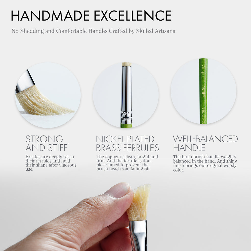 15 PCS  ARTIFY Oil Paint Brushes Set Versatile Brushes  For Every Technique - Artify