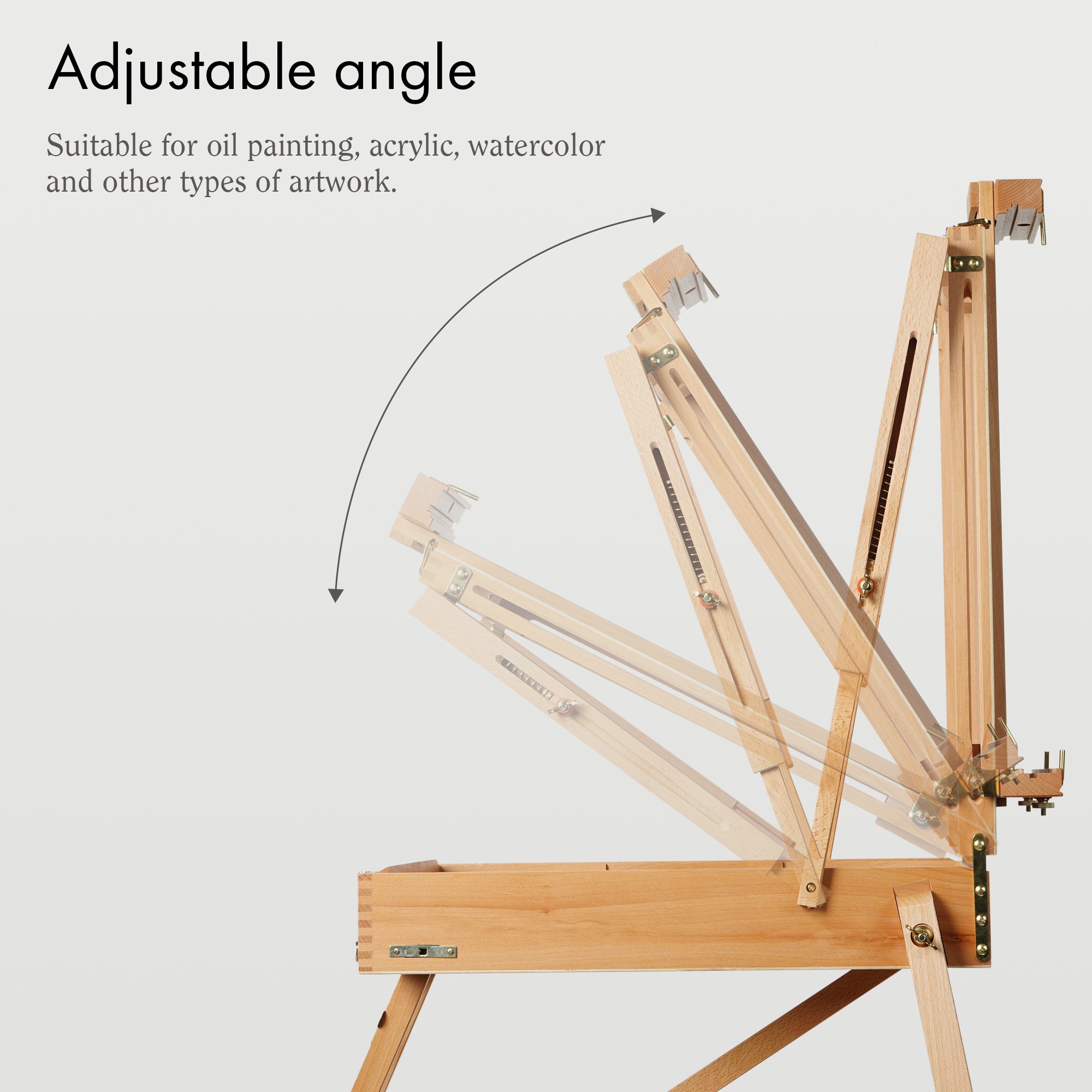 ARTIFY Foldable Portable Beechwood Art Easel Field Easel - Artify