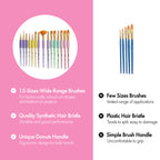 ARTIFY All-Purpose Paint Brushes for Kids with Cute Dino Bag, Ideal for Kids Arts & Crafts