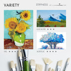 15 PCS  ARTIFY Oil Paint Brushes Set Versatile Brushes  For Every Technique - Artify