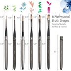 ARTIFY Travel Watercolor Brush Set, Synthetic Outdoor Paint Brushes with with Anti-Rust Handle