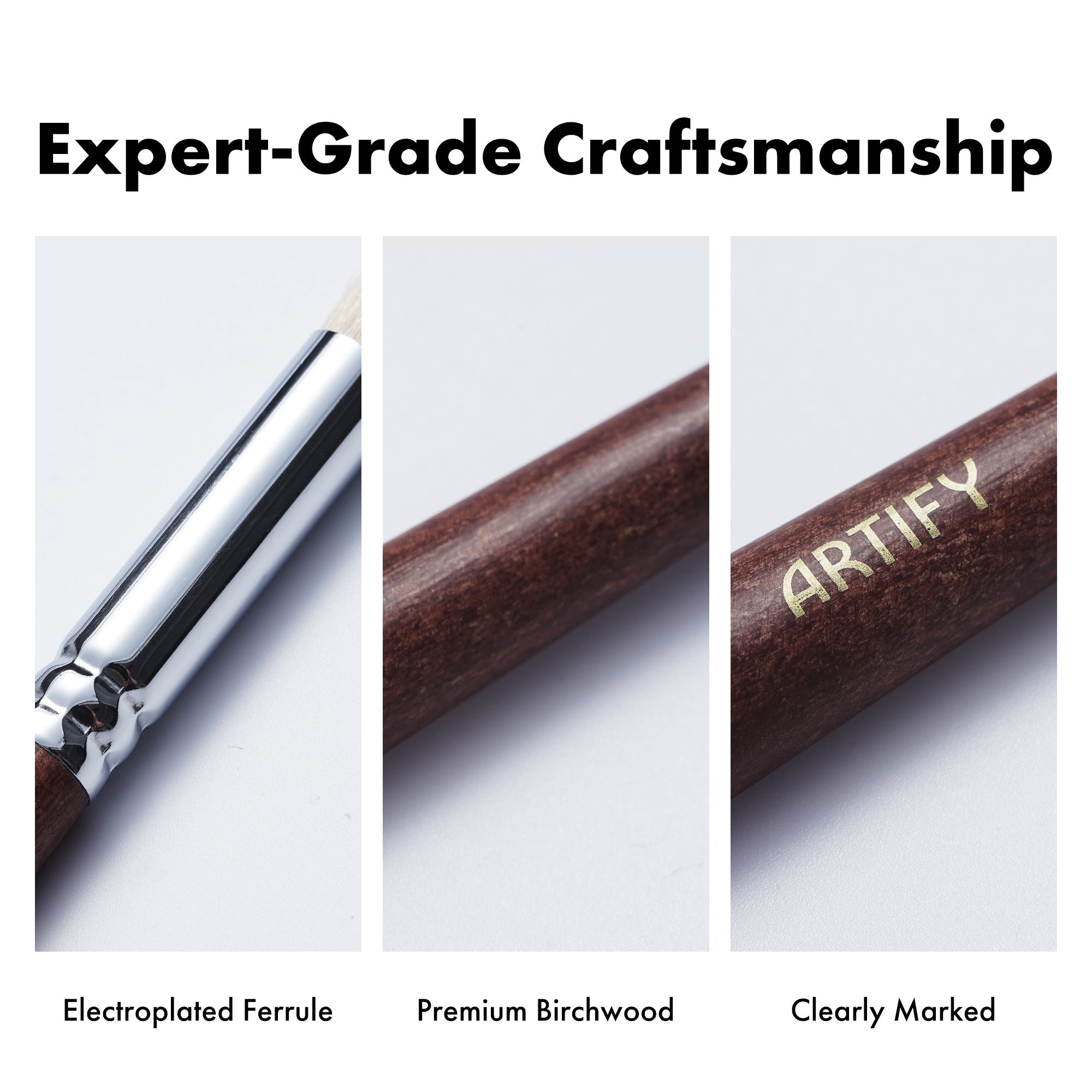 ARTIFY 14 PCS Miniature Paint Brush Set: Bionic Hair Fine Brushes with Goat Hair Drybrushes