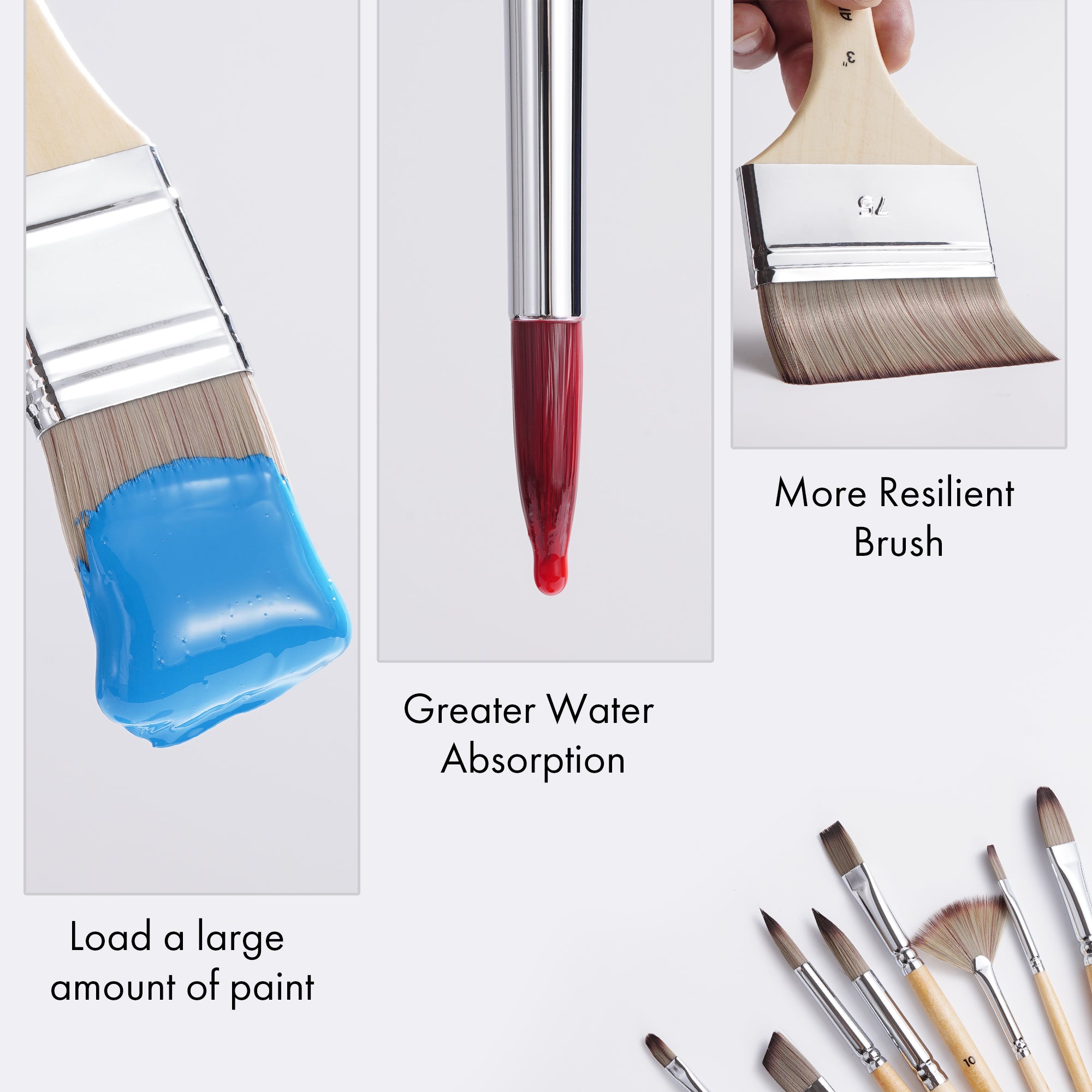 ARTIFY 30-Piece Expert Paint Brush Set, Upgraded Version, Complete Range of Sizes with Canvas Roll and Palette Knife for Acrylic, Oil, Watercolor, and Gouache