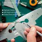 ARTIFY 5 Sizes Drybrush Set for Effortless Miniature, Model, Ceramics, Citadel Painting (White) - Artify