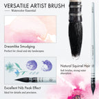 ARTIFY 9 PCS Travel Watercolor Brushes for Beginners & Pros - Artify