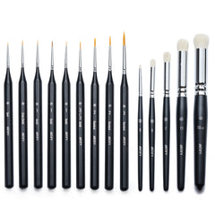 ARTIFY MASTERCRAFT 14-PIECE MINIATURE PAINTING BRUSH SET - Artify