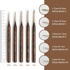 Extreme Detail Paint Brushes for Miniature, Round Tip Nylon Fine Brush with Hexagonal Handle - Artify