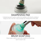 5PCS Drybrush Set Miniature Painting-Effortless Miniature & Model Painting (Pure Black) - Artify