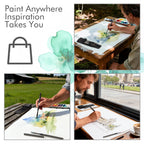 ARTIFY Travel Watercolor Brush Set, Synthetic Outdoor Paint Brushes with with Anti-Rust Handle