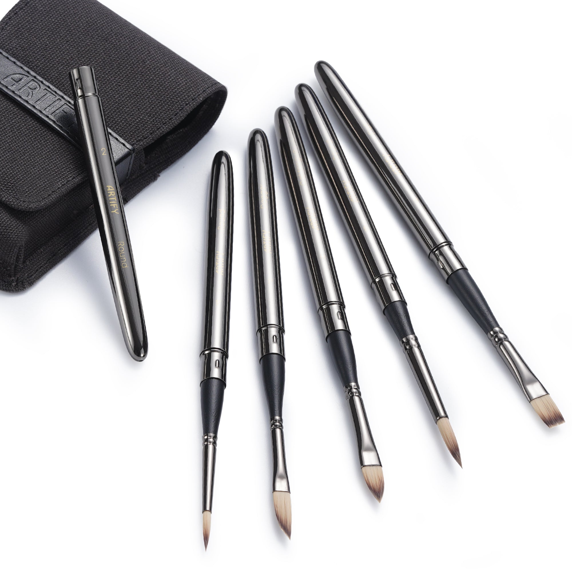 ARTIFY Travel Watercolor Brush Set, Synthetic Outdoor Paint Brushes with with Anti-Rust Handle