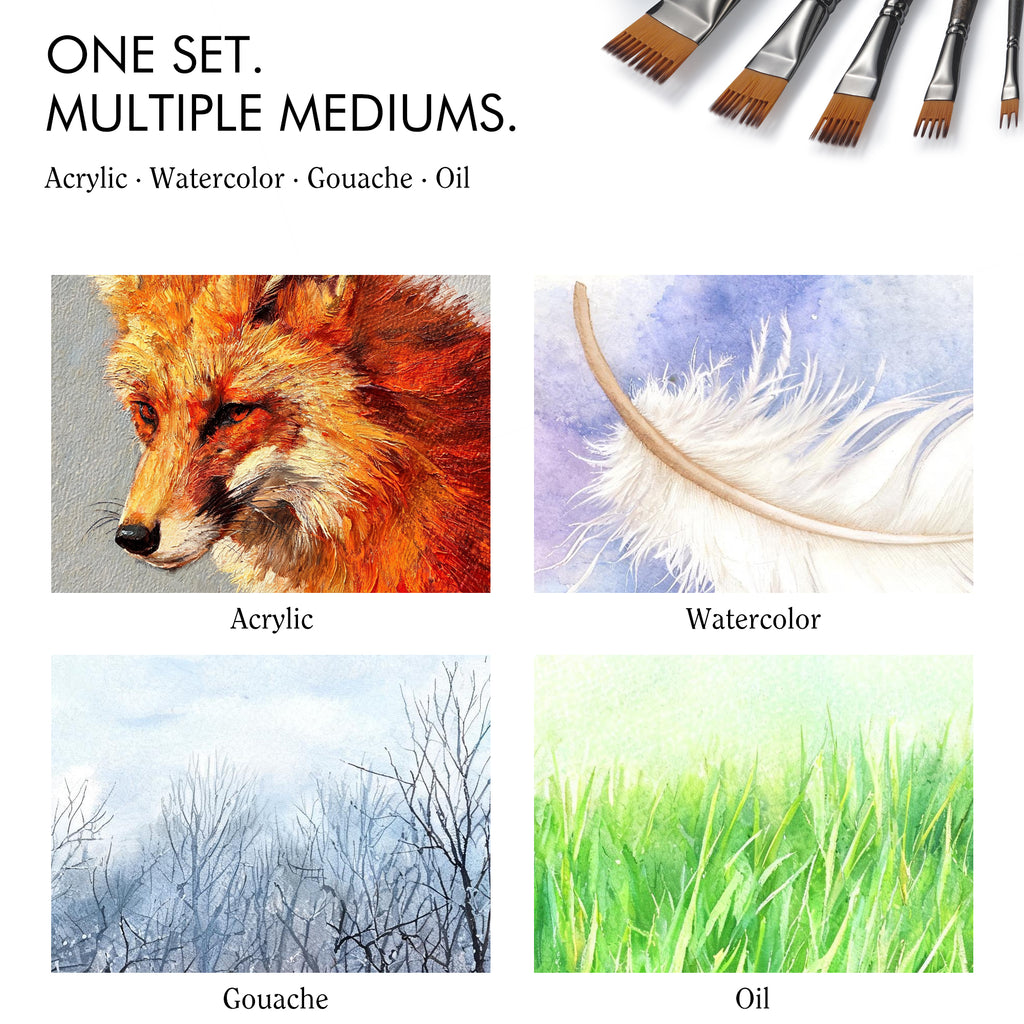 ARTIFY 5 PCS Comb Texture Brush Set, Expert Series