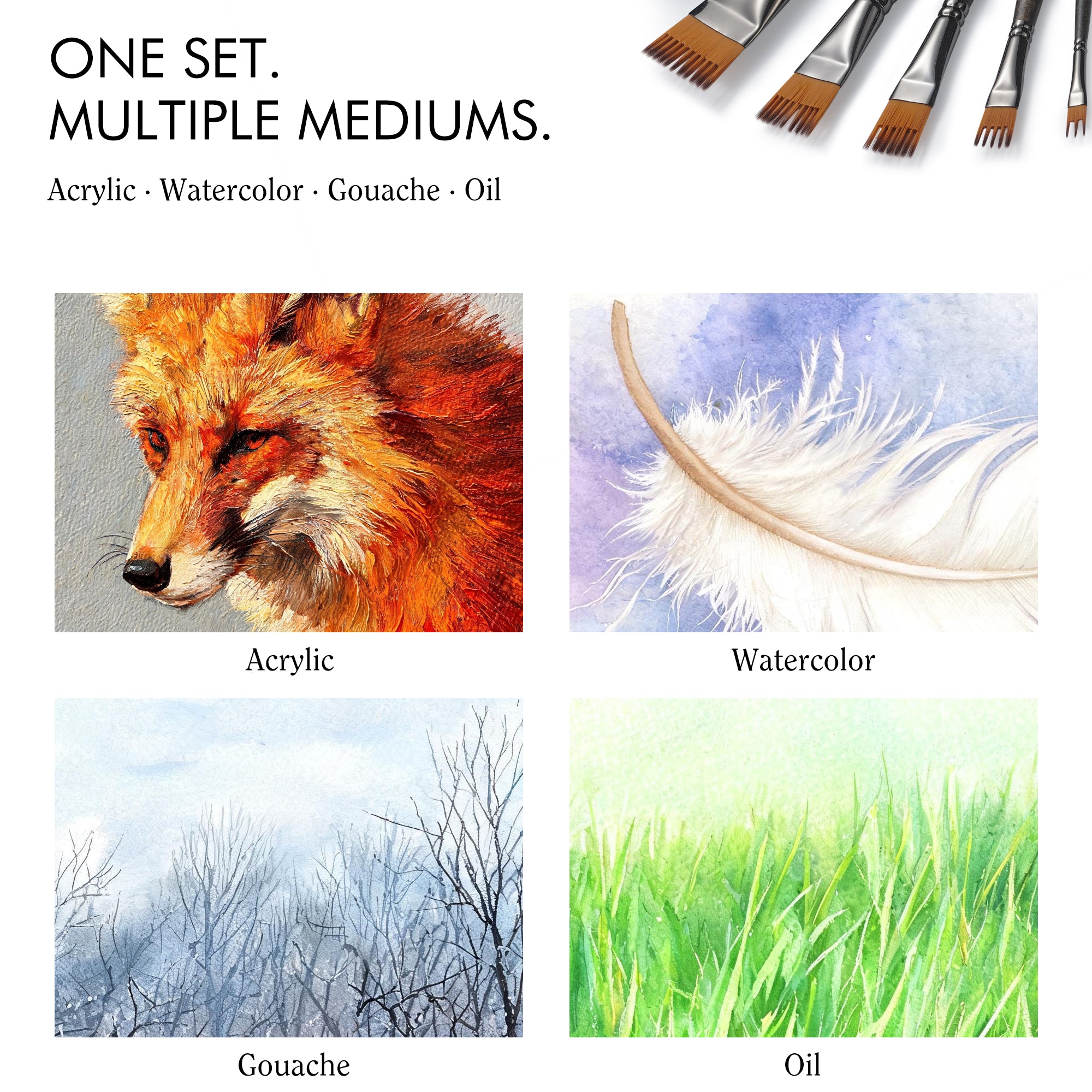 ARTIFY 5 PCS Comb Texture Brush Set, Expert Series