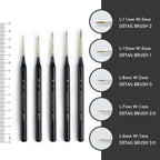 ARTIFY 100% Kolinsky Sable Micro Detail Paint Brushes, Master Series