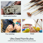 10PCS  Ultra Detail Paint Brushes Crafted For Ultra-fine Detailing And The Utmost Precision - Artify