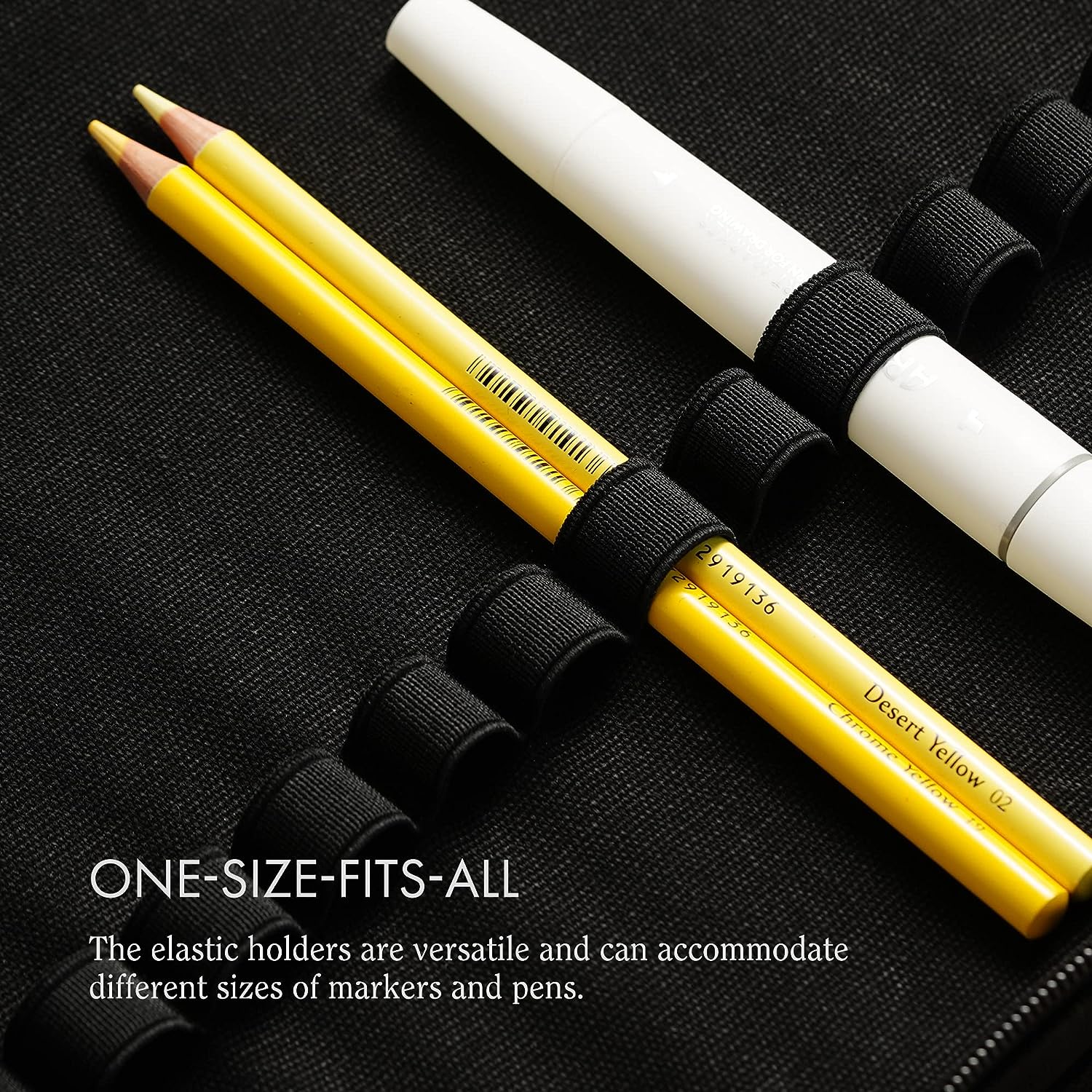 ARTIFY 48 Slot Canvas Marker Pen Organizer Bag