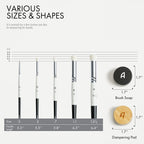 Specification of this 5 pack dry brush set