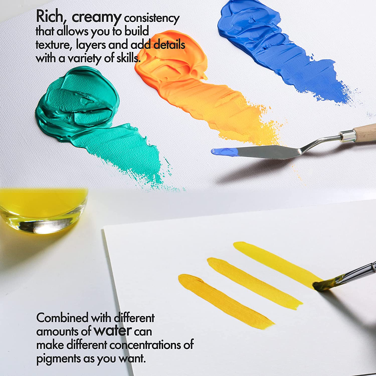 ARTIFY Premium Heavy Body Acrylic Paint Set — 48 Colors (1.29 oz, 38ml), Non-Toxic