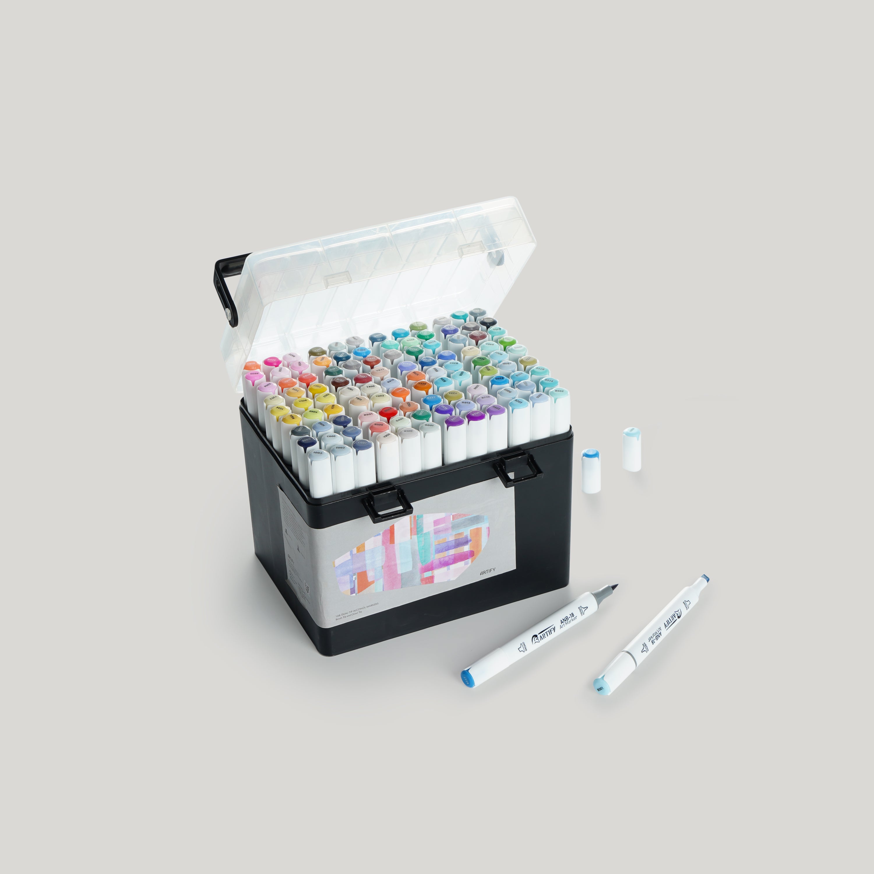 ARTIFY 108 Colors Alcohol Brush & Chisel Tips Markers