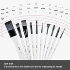 ARTIFY 10 Pcs Synthetic Hair Paint Brush Set - Artify