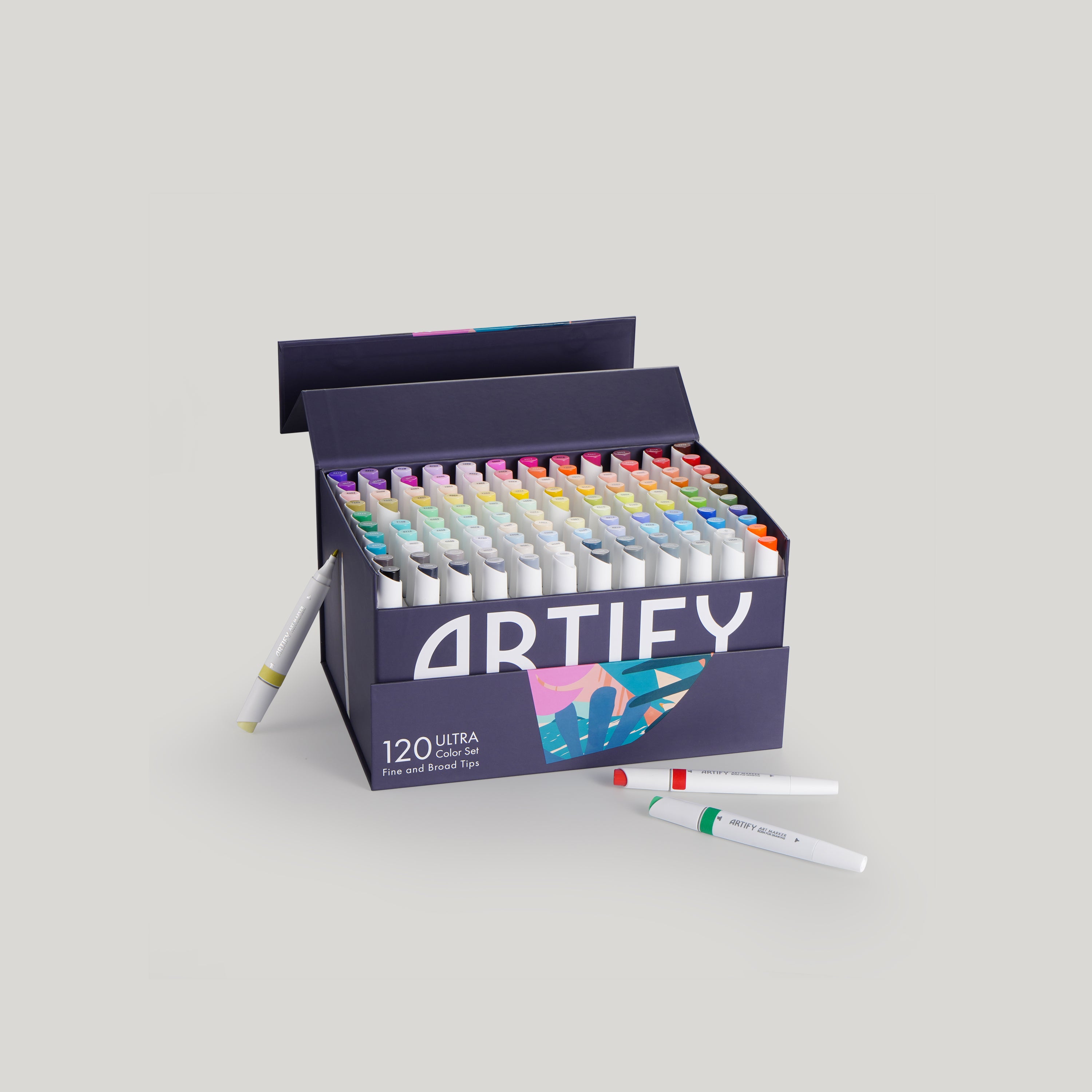 ARTIFY 120 Ultra Colors Fine & Broad Dual Tips Art Markers – Artify