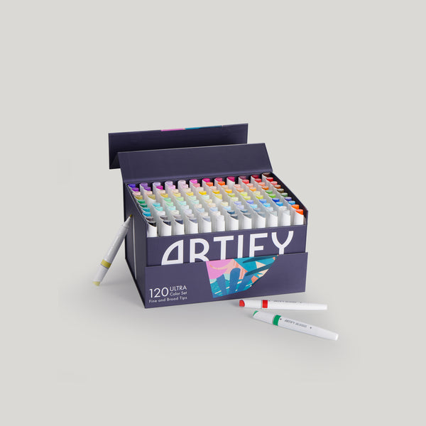 ARTIFY 120 Ultra Colors  Fine & Broad Dual Tips Art Markers