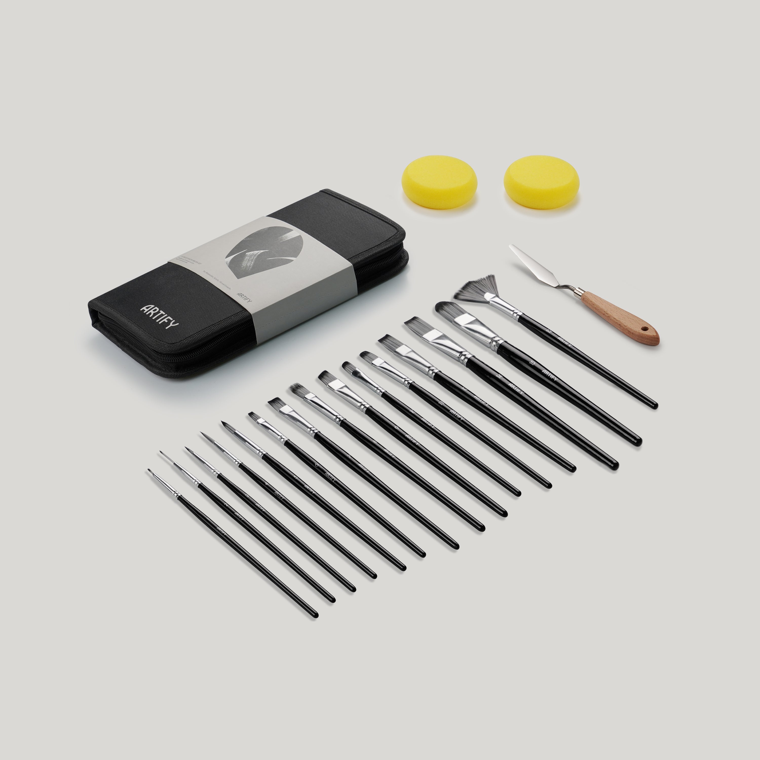 ARTIFY 15pcs and 18pcs Paint Brush Set for Intermedium - Artify