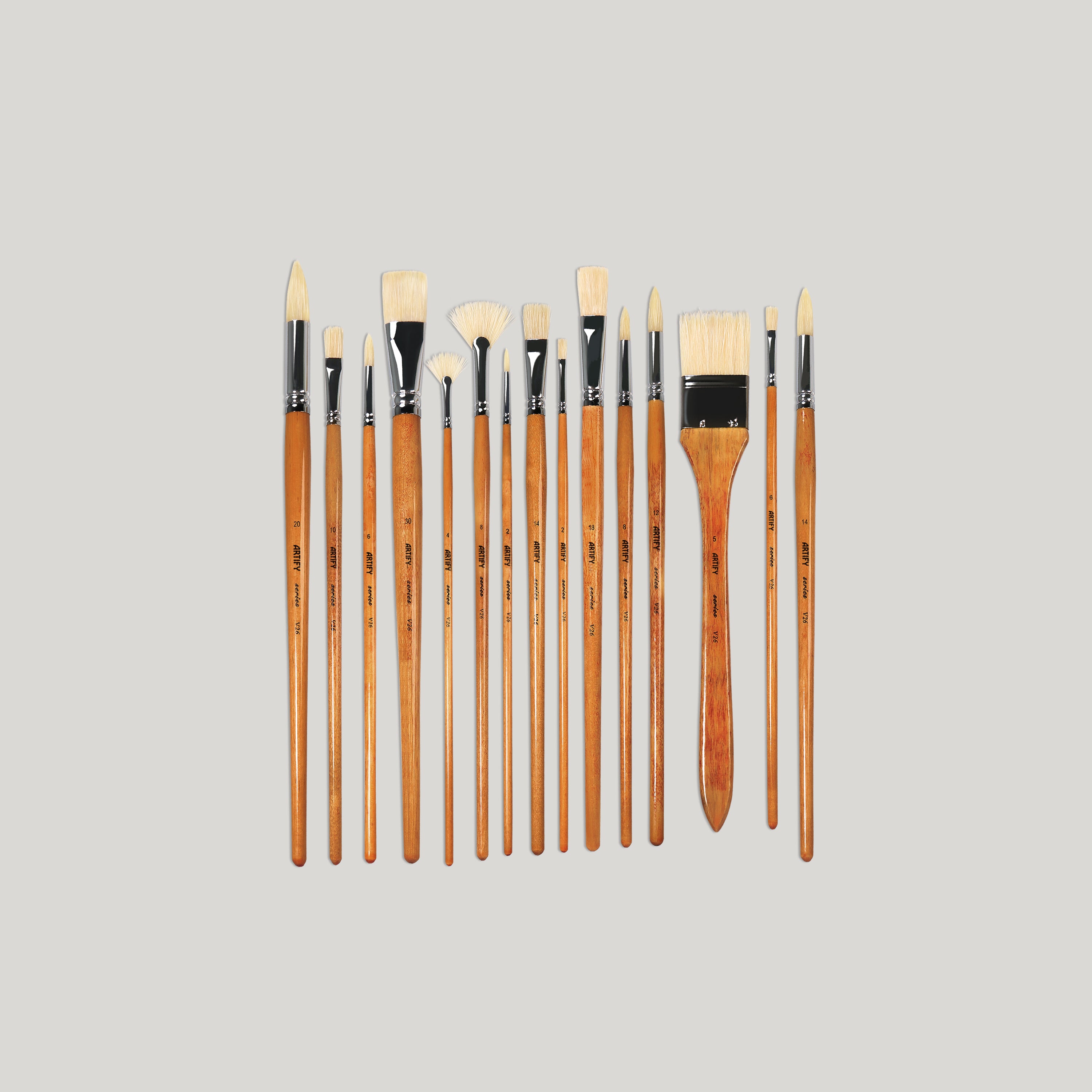 ARTIFY 15 pcs Professional Oil Paint Brush Set - Artify