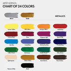 ARTIFY 24 Colors Premium Heavy Body Acrylic Paint Set - Artify