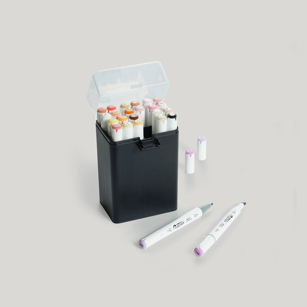 Artify 24 Colors Alcohol Fine & Chisel Tips Art Marker Set