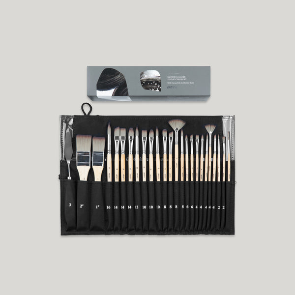 ARTIFY 24 pcs Enhanced Synthetic Brush Set, Expert Series