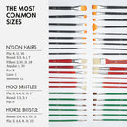 ARTIFY 41 Pieces Long Handle Paint Brushes Art Set - Artify