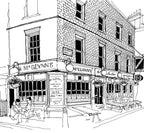 Streetscape Line Draft — One Set Containing Multiple Pictures - Artify