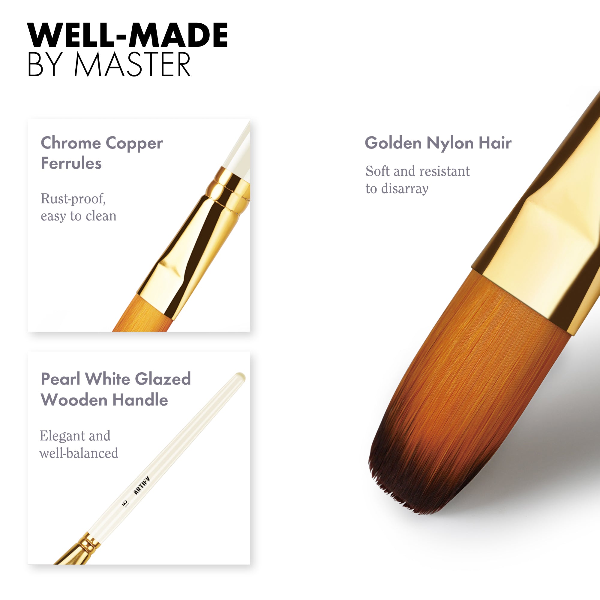 ARTIFY 15pcs and 18pcs Paint Brush Set for Intermedium - Artify